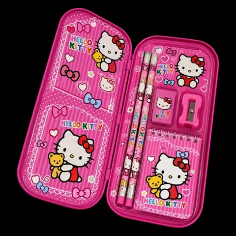Pink stationery tin, shown as a prize example